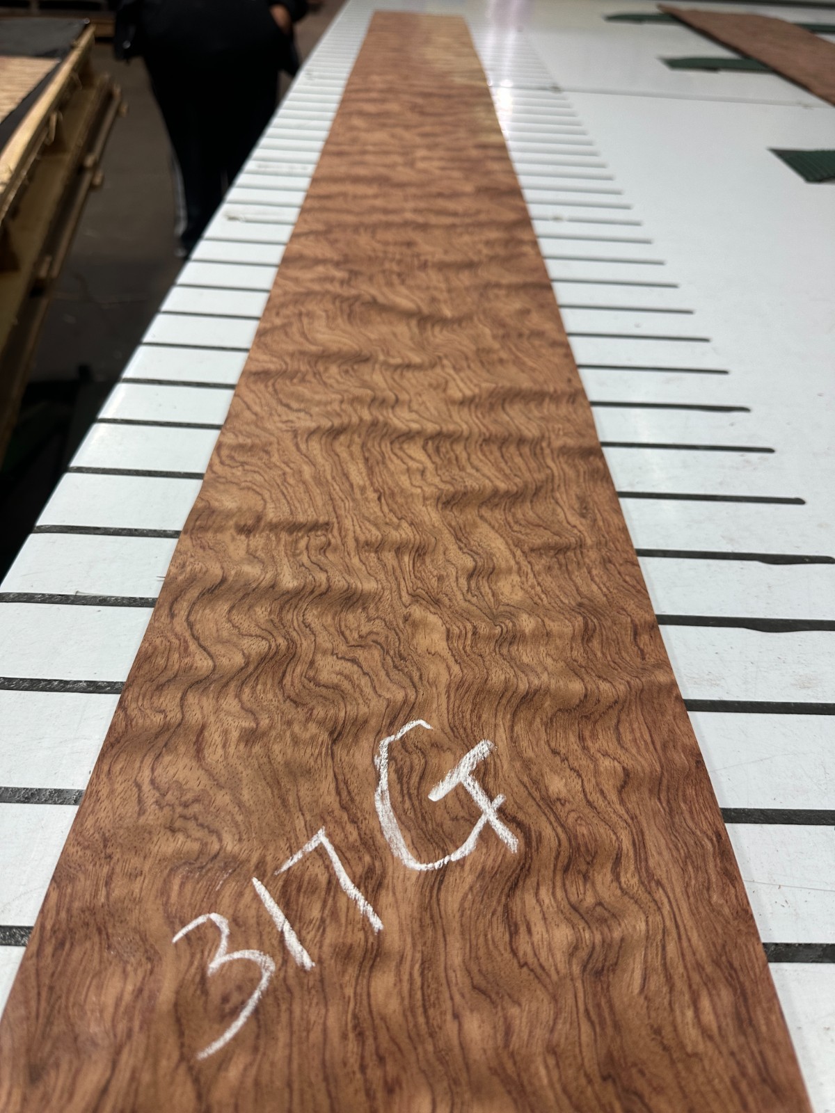 Bubinga Raw Wood Veneer 2 sheets 94'' x 8'' 317G