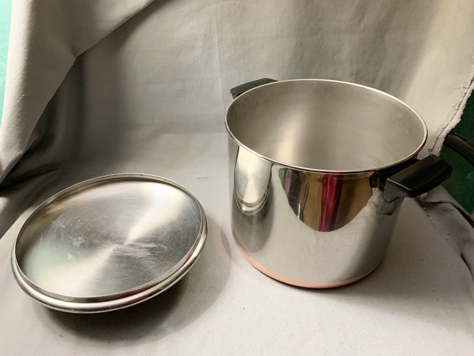 Vtg Revere Ware Stock Pot Dutch Oven 8 QT Copper Clad Bottom ROME NY 1979 RARE