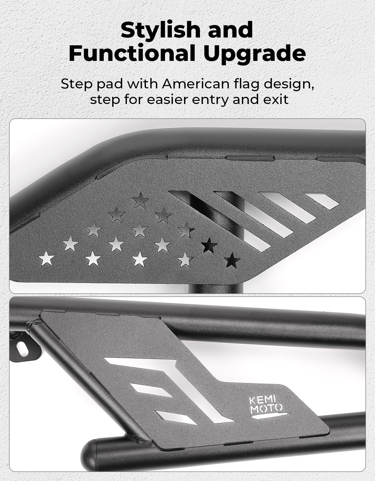 KEMIMOTO Pair Nerf Bars Side Step Rock Sliders For 16-2026 General 1000/XP 1000
