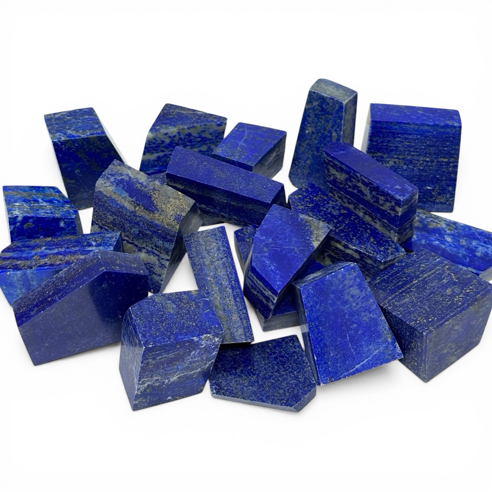 4Lbs Lapis Lazuli Stone Lapidary Wholesale Lot Of 21pcs