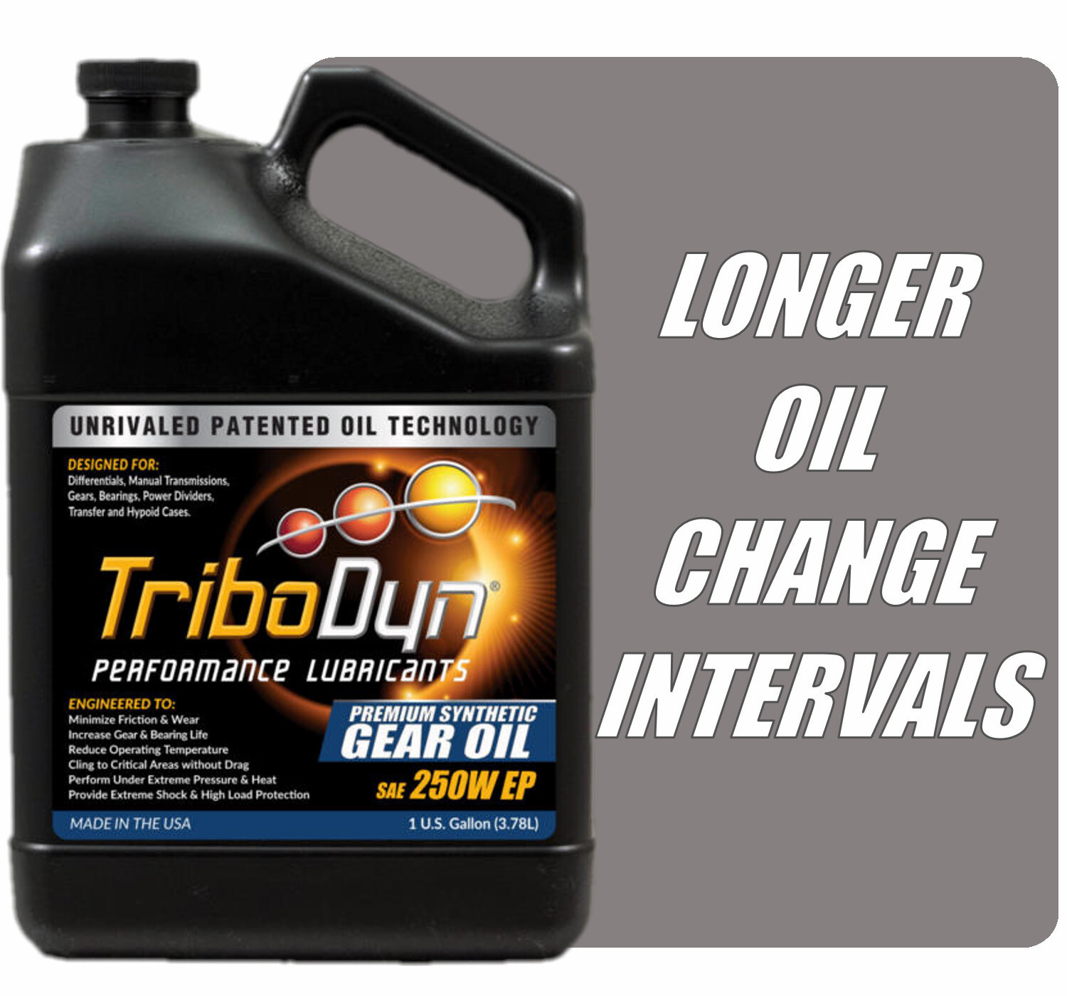 TriboDyn Full Synthetic SAE 250W Gear Oil with Ceramic Coating - Free Shipping