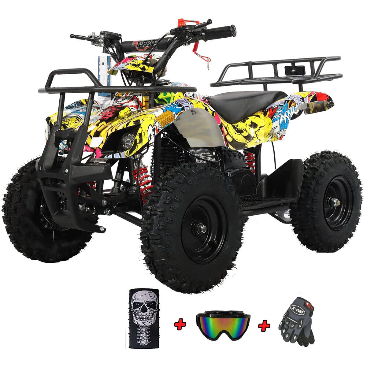 X-PRO Eagle 40cc Kids ATV 4 Stroke Mini Quad Kid 4 Wheeler Pull Start Disc Brake