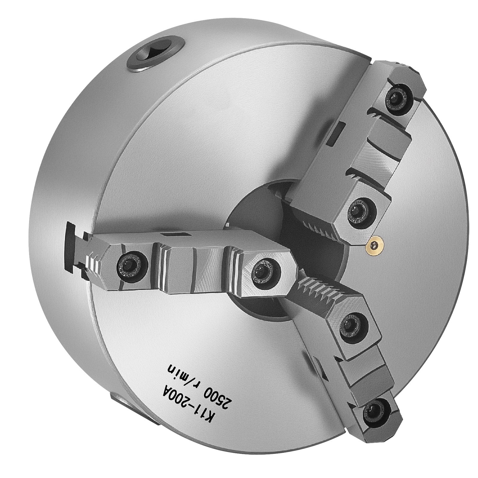 8 Inch 3-Jaw Self-Centering Lathe Chuck with 2 1/4 in-8 Threaded Backing