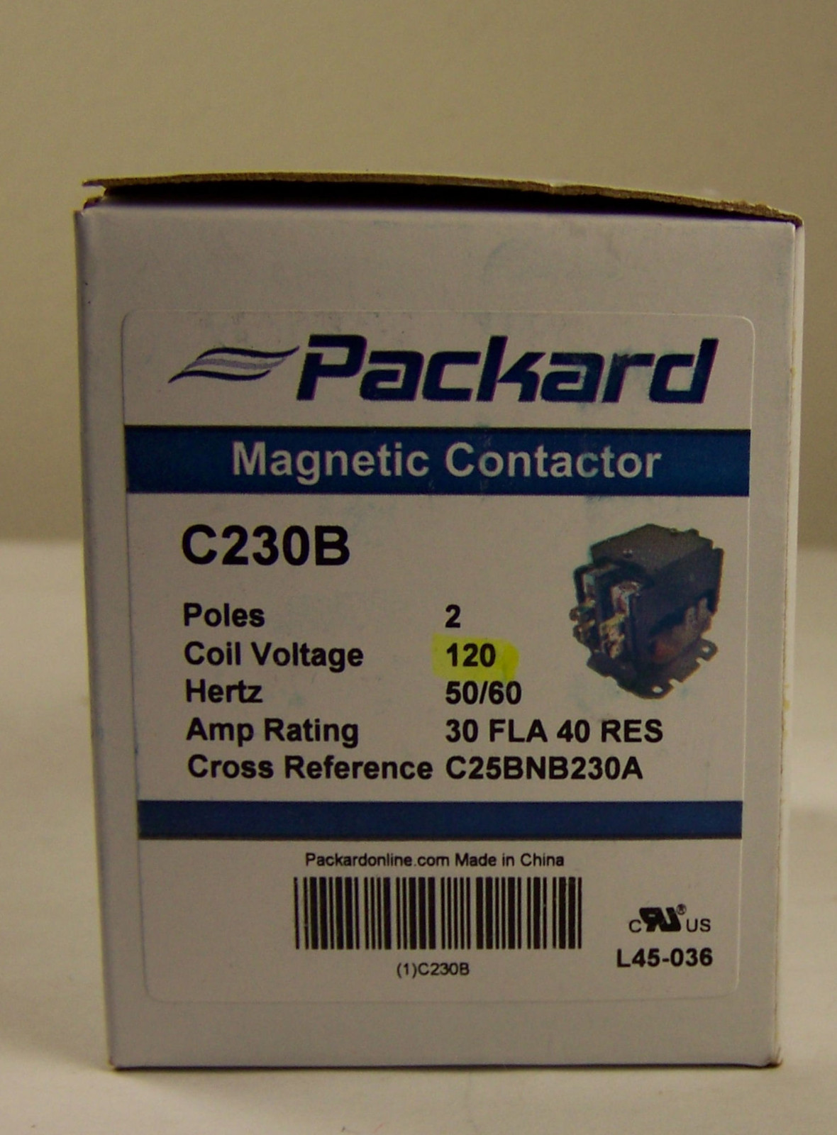Packard 120 Volt Magnetic Contactor Fits ESB Tanning Bed 30 FLA 40 RES Contactor