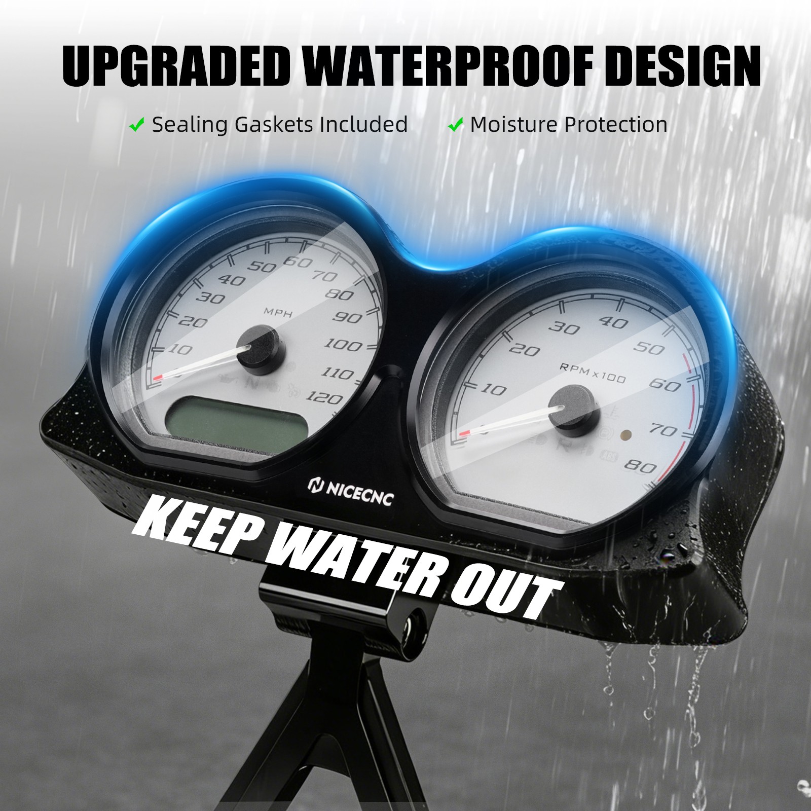 NICECNC Speedo Tach Cluster Relocation Case For Harley Road Glide FLTRX 2015-23