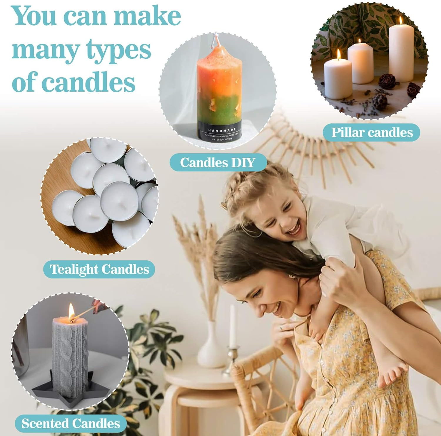 Paraffin Wax for Candle-Making - 430G White Paraffin Wax Beads,Paraffin Wax Bulk