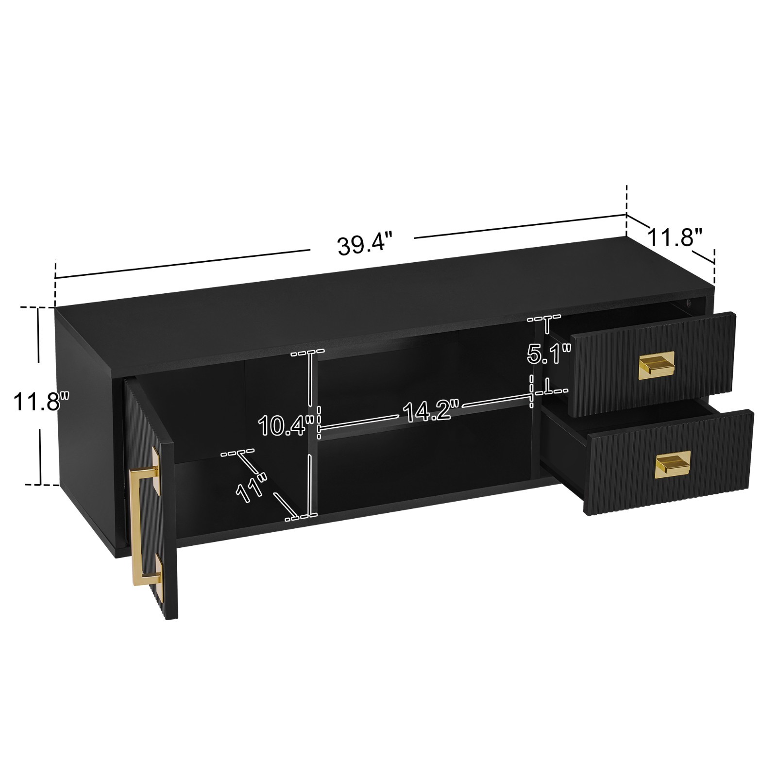 Wall-Mounted Barber Station with Golden Handles, Salon Hanging Storage Organizer