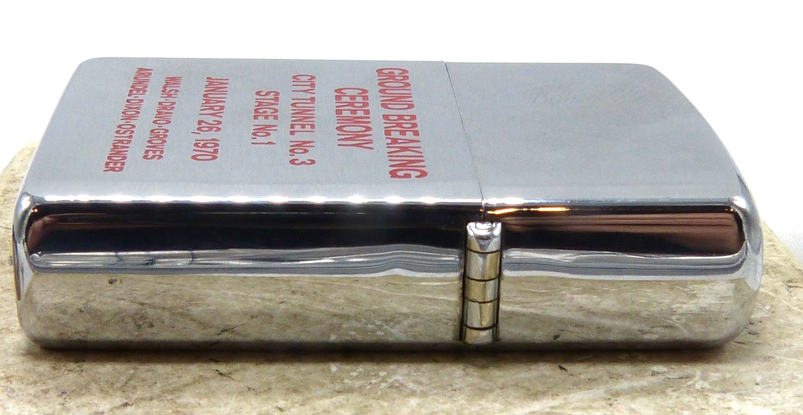 Vintage Unfired 1969 Zippo Lighter Ground Breaking NYC Water Tunnel No 3 1970