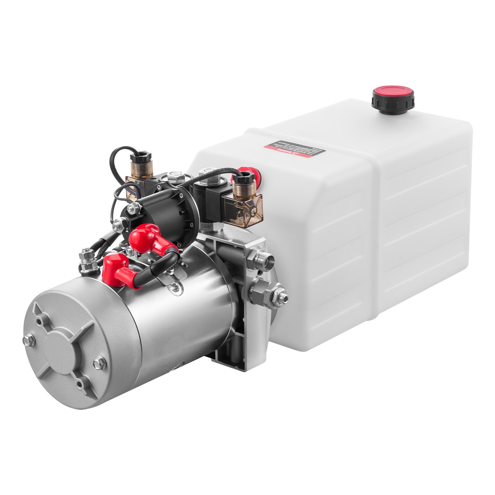 Uimoso 6 Quart Double Acting Hydraulic Pump 12V Dump Trailer Power Unit SAE#6