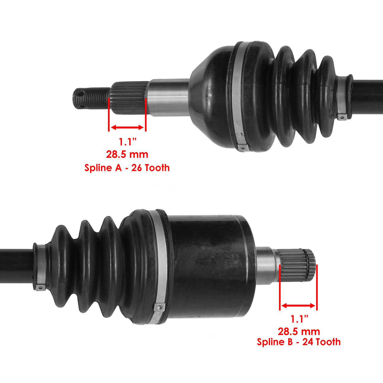 Rear Left And Right CV Joint Axles for Can-Am Renegade 570 850 1000R 4X4 2016-18