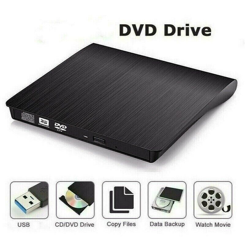 Slim External Drive USB 3.0 Disc Player CD DVD Burner Writer For Laptop PC Mac