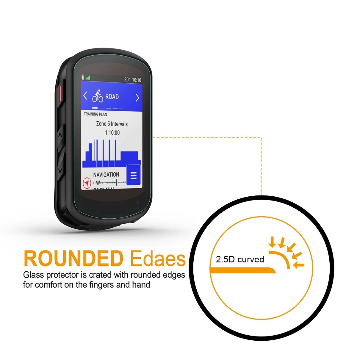 3X Supershieldz Tempered Glass Screen Protector for Garmin Edge 840/ 540