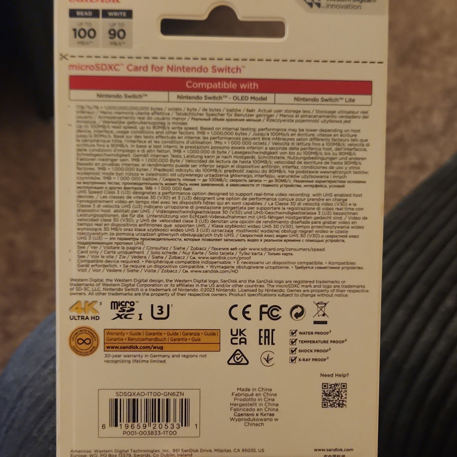 SanDisk 1TB microSDXC UHS-I for Nintendo Switch, Speed Up to 100MB/s NEW SEALED