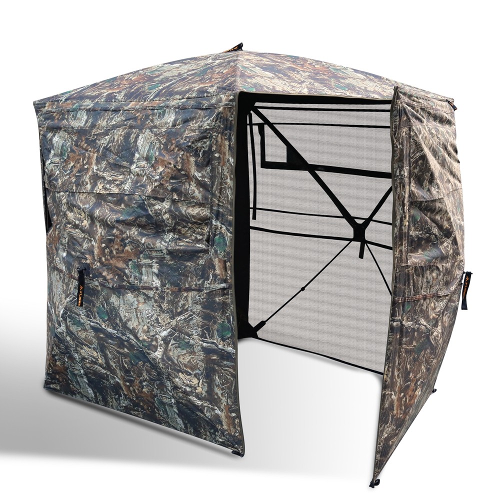 FLISSA Hunting Blind See-Through Fully Opening Door 270° Ground Tents 2-3 Person