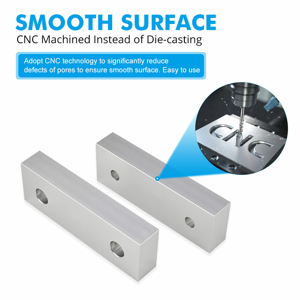 10 Pack (20pcs) 6 x 2 x 1" Machinable Standard Soft Jaws Set Fits Kurt 6" Vises