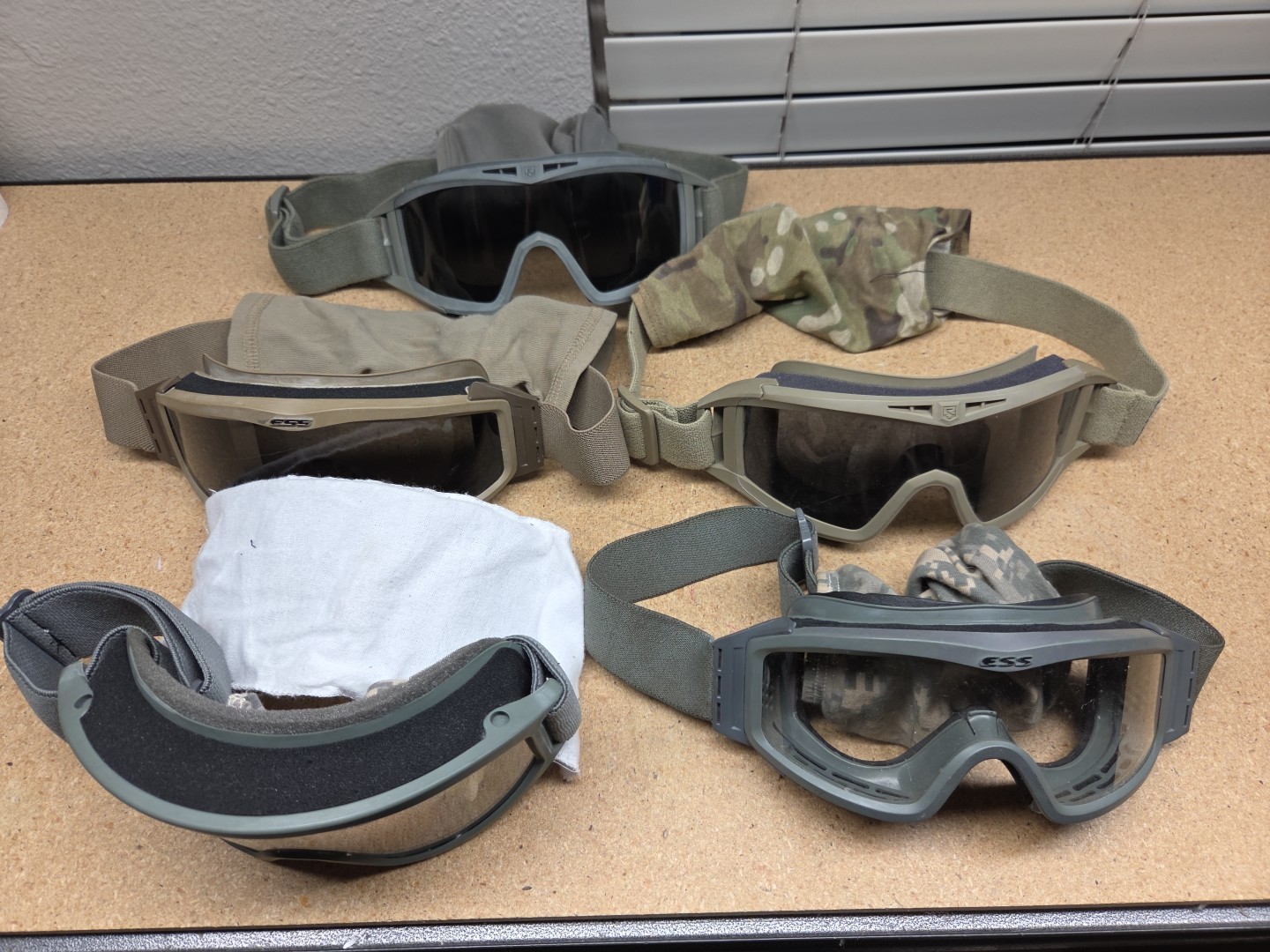 5x Revision ESS Military Desert Locust Tactical Goggles USGI SURPLUS LOT OF 5