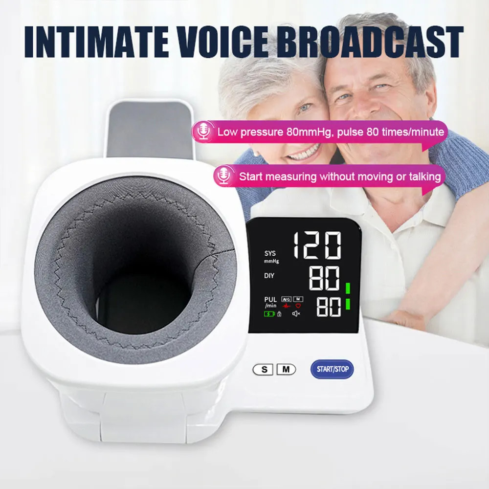 Upper Arm Blood Pressure Monitor - Home Use Digital BP Machine with Large Cuff