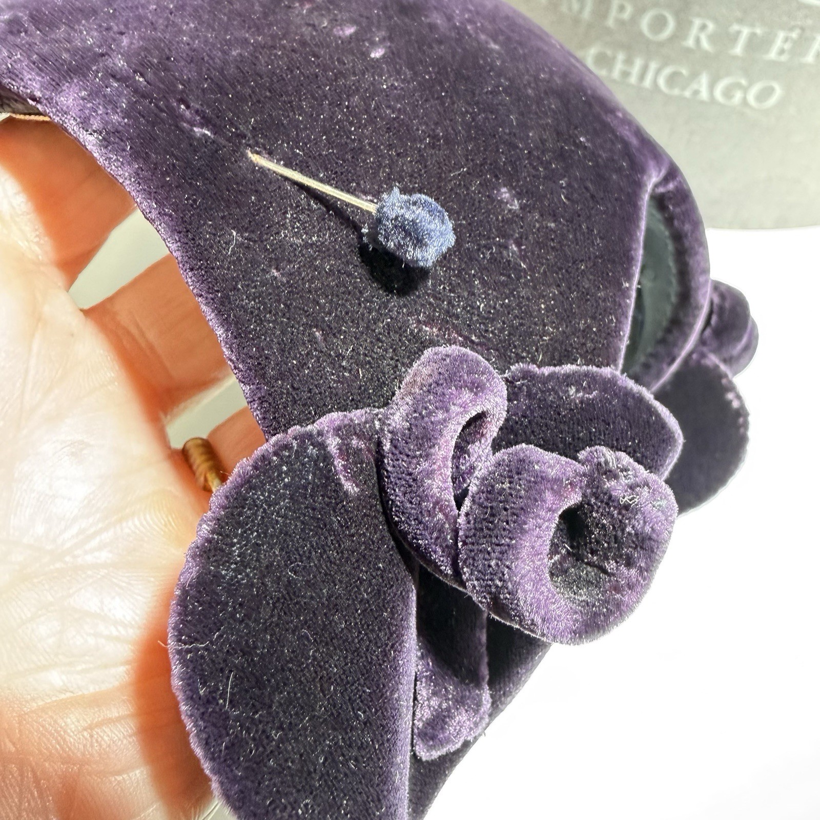 BES-BEN 1940s LOT Hat Original Box White Beaded Bows Job Lot for repair Vintage