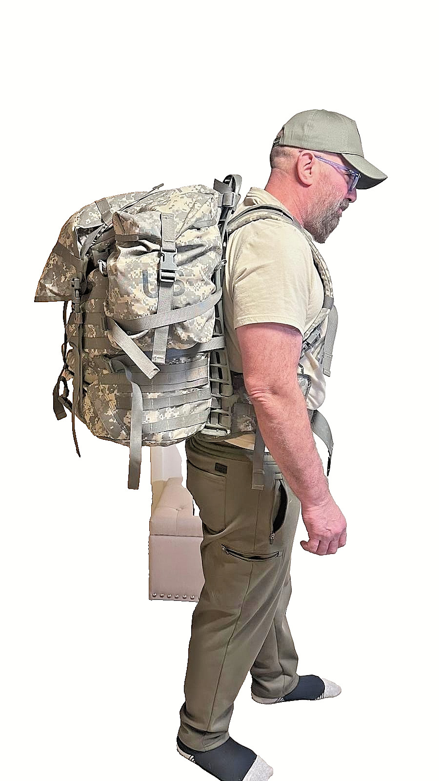 USGI MOLLE II Large Rucksack ACU UCP Army Tactical Backpack w/ Frame