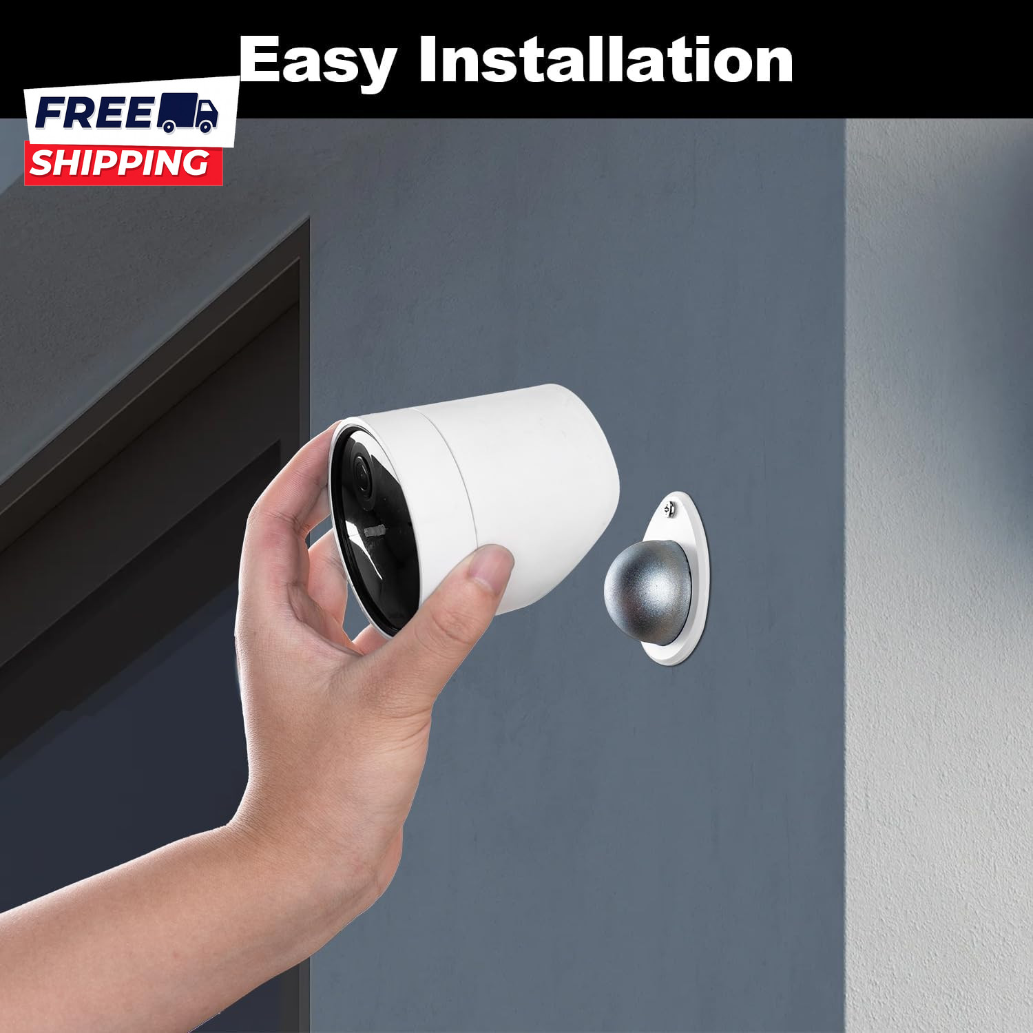 2 Pack Metal Wall Mount Compatible with Simplisafe Wireless Outdoor Security Cam