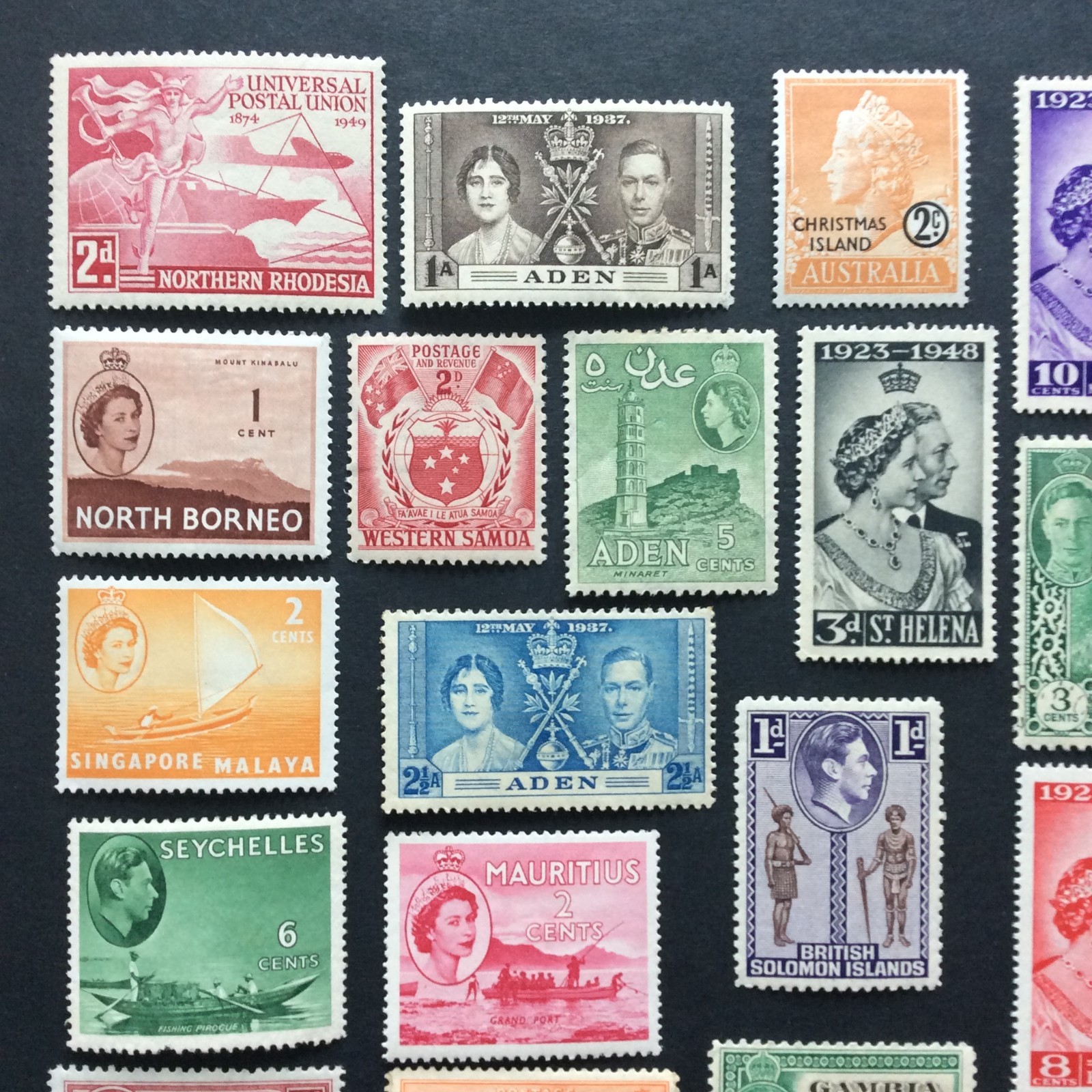 BroadviewStamps British colonies 33 stamps MH F-VF