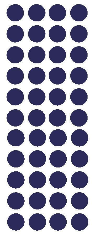 3/4" Sapphire Blue Round Color Code Inventory Label Dot Stickers Made in USA
