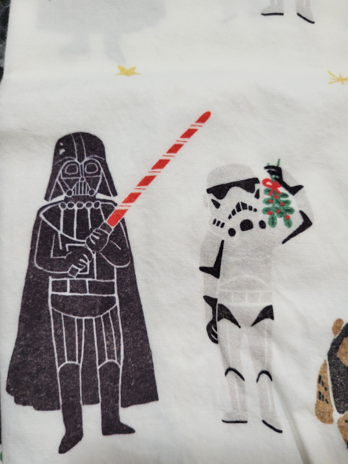 Pottery Barn Kids Star Wars Christmas Holiday Sheet Set Queen Size Organic Teen