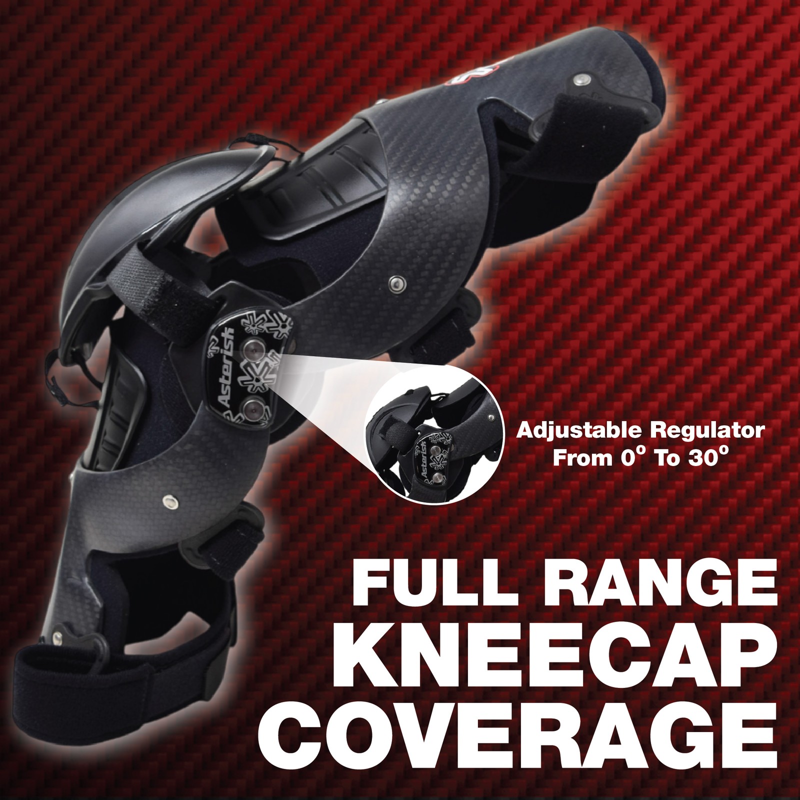 Asterisk Micro Cell Youth Knee Brace (Right) for Outdoor Sports & More Jr. Rider