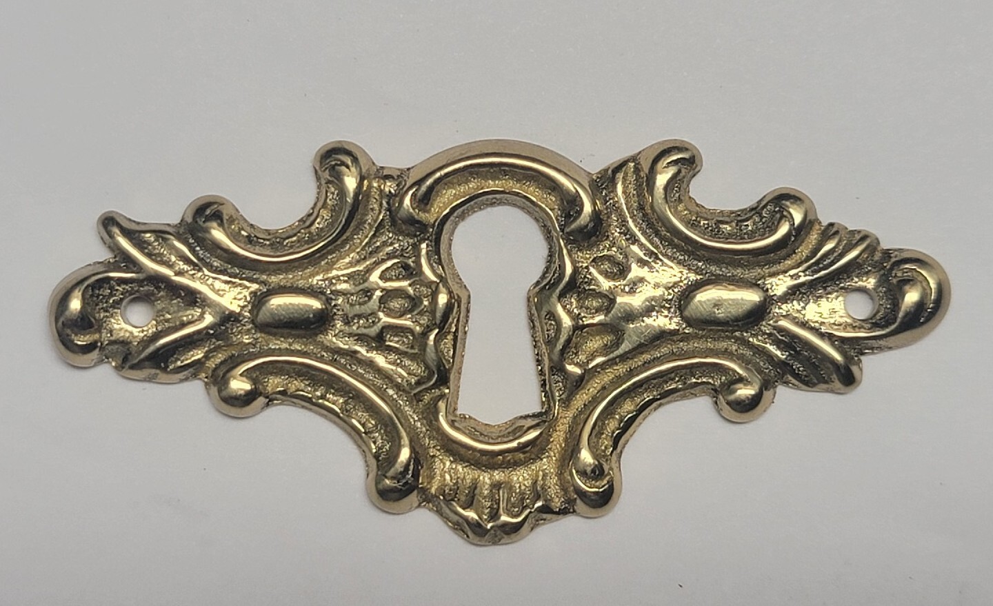 NOS Ornate Heavy DUTY Brass 2-1/4"  Victorian Style Keyhole Escutcheon