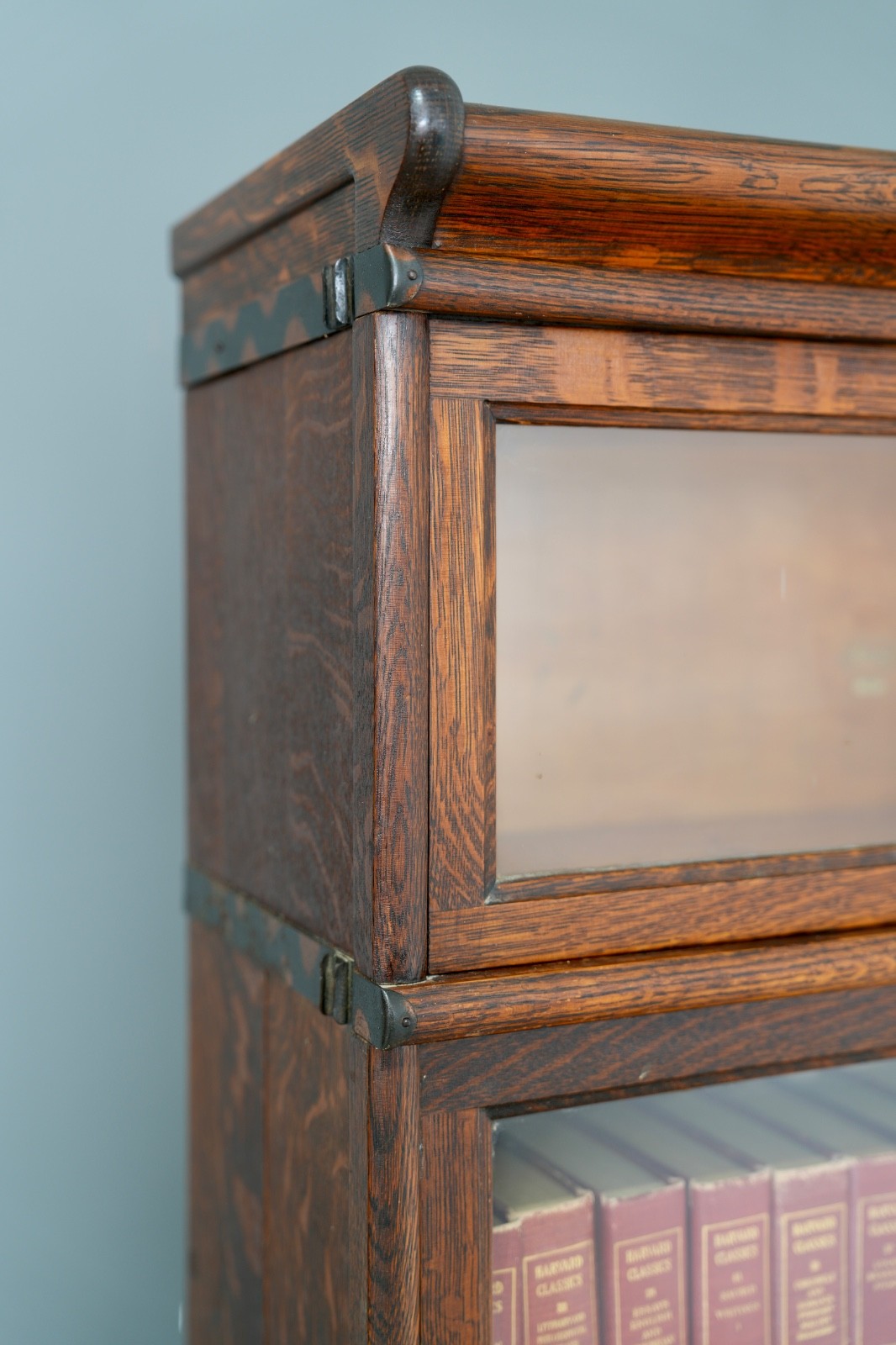 Vintage Macey Lawyer Barrister Bookcase shelf wood Cabinet Glass Doors Antique