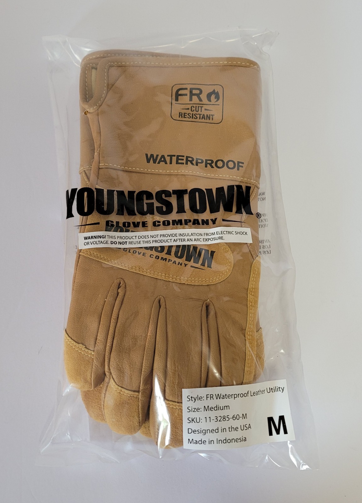 Youngstown Glove 11-3285-60-M Medium FR Waterproof Leather Utility Gloves
