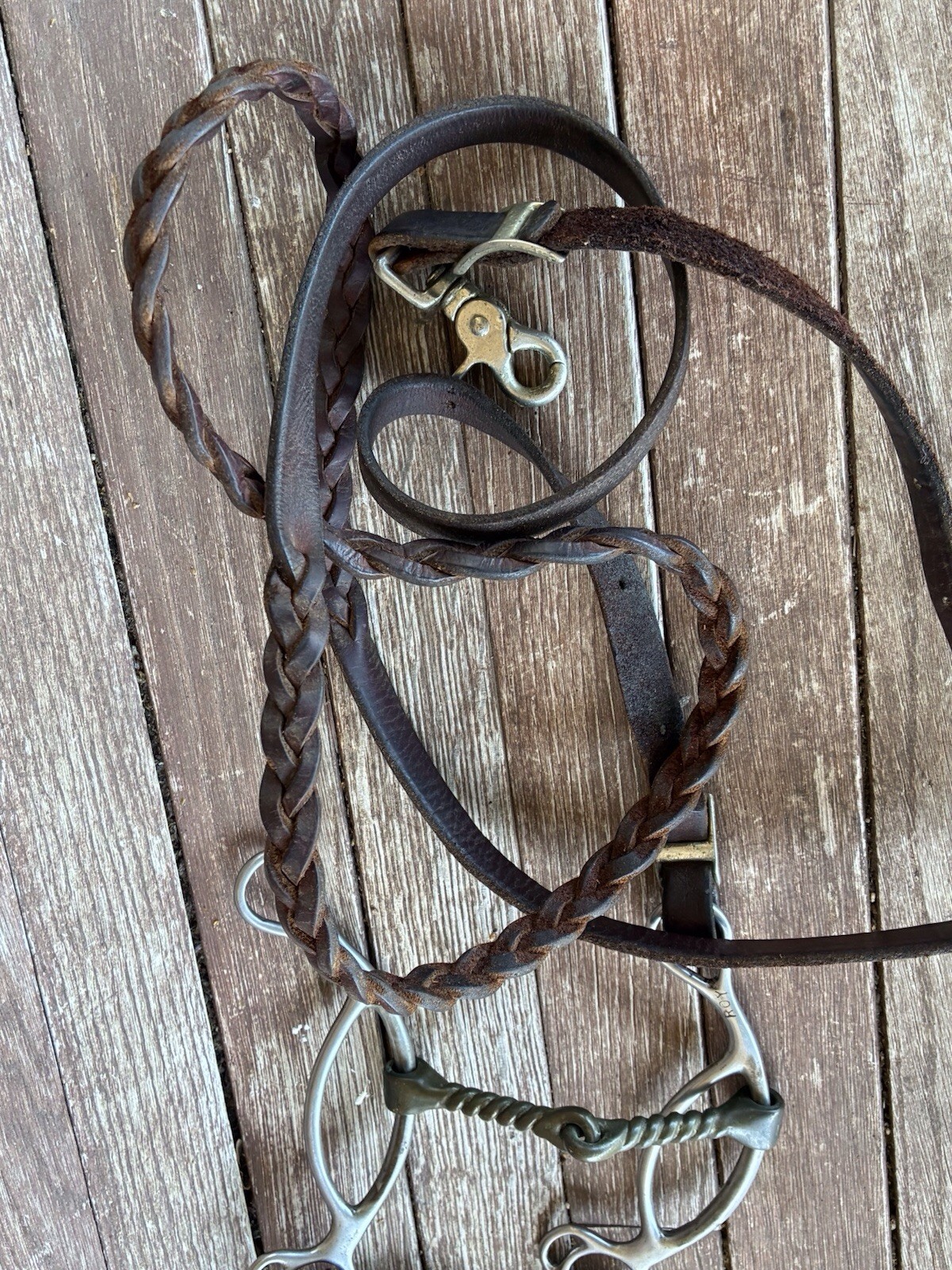 Champion Equine Headstall And Roy Robinson Snaffle Bit Good Condition