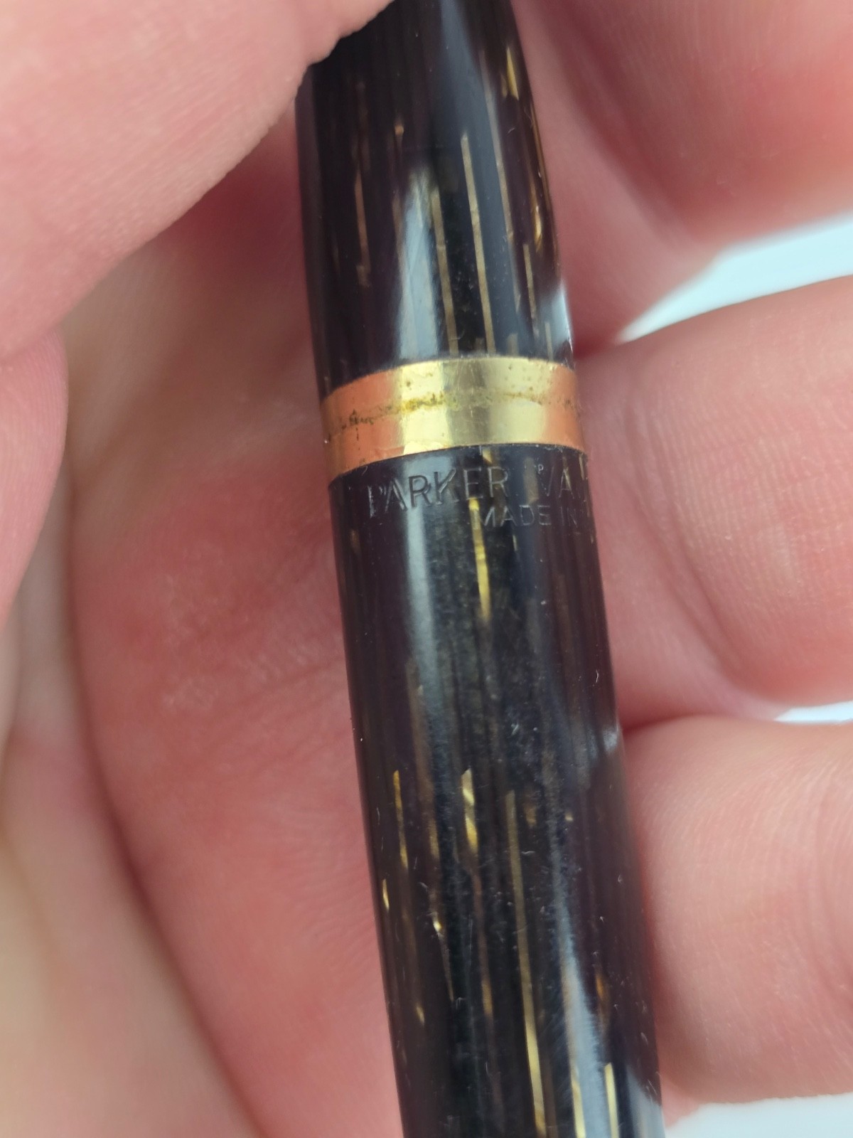 Vintage Parker Striated Vacumatic Fountain Pen Stand & Ink Well Bottle