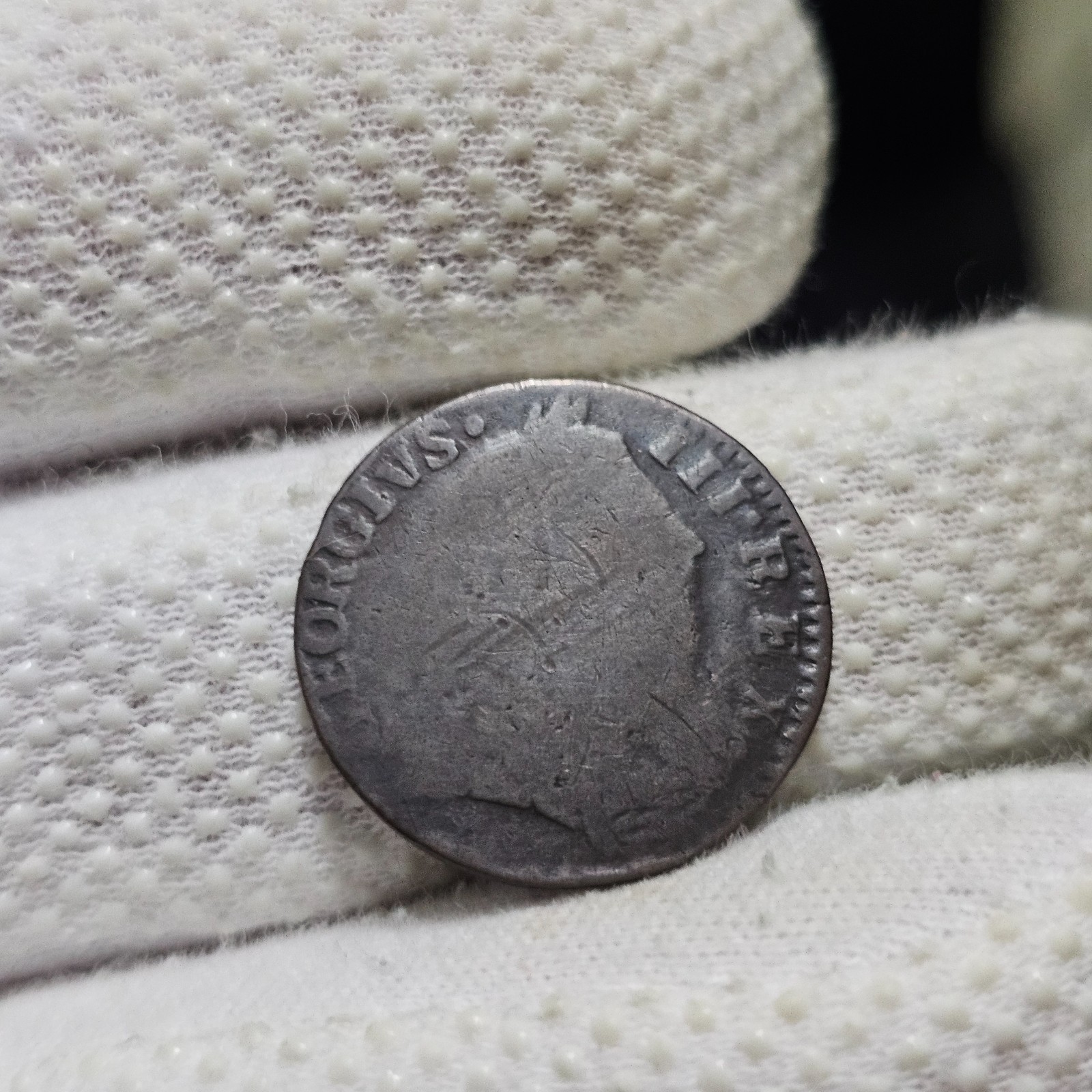 1774 Farthing Early America Revolutionary War Era Swollen Dies Colonial Coin