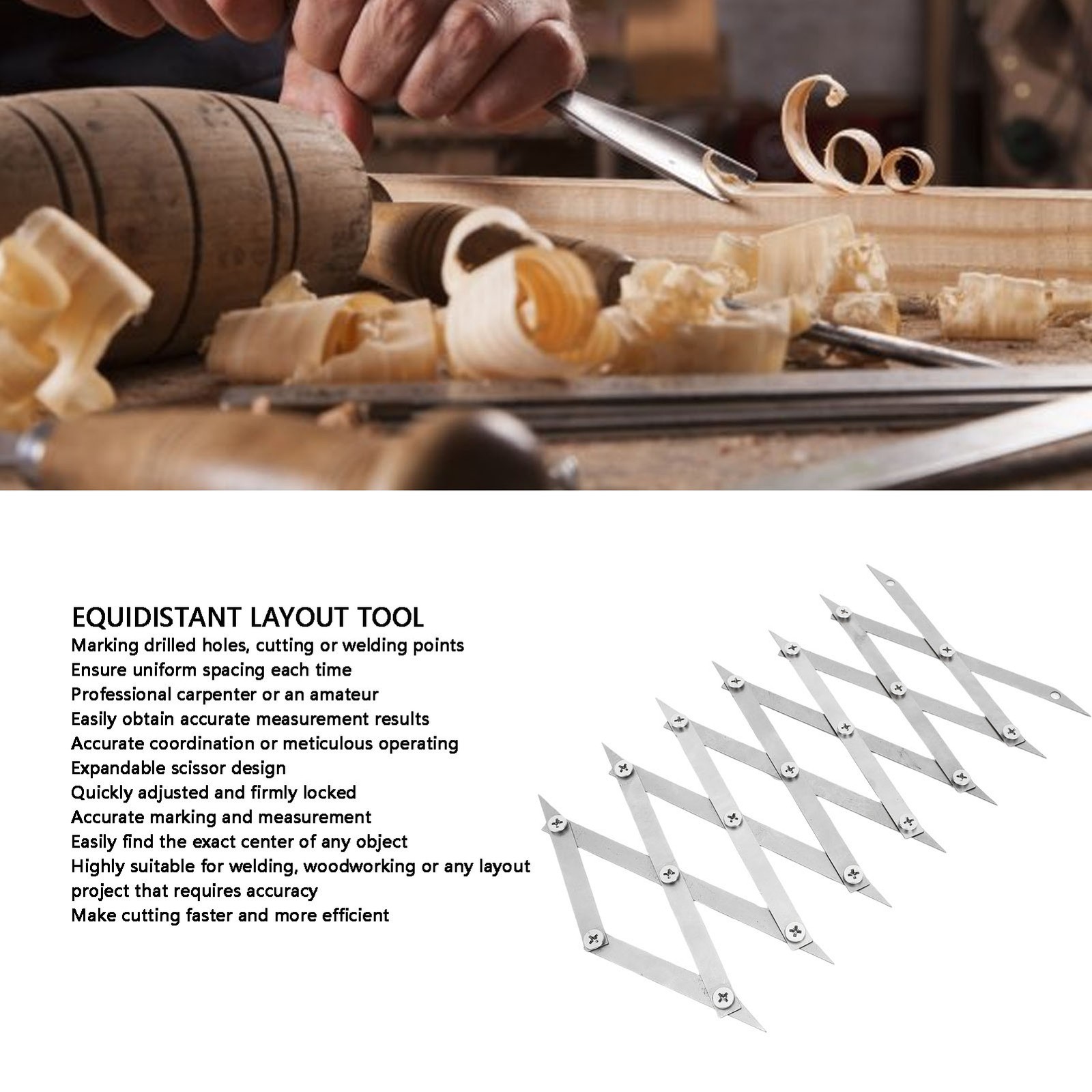 Picket Master Pro Center Finder Tool 7 Point Stainless Steel