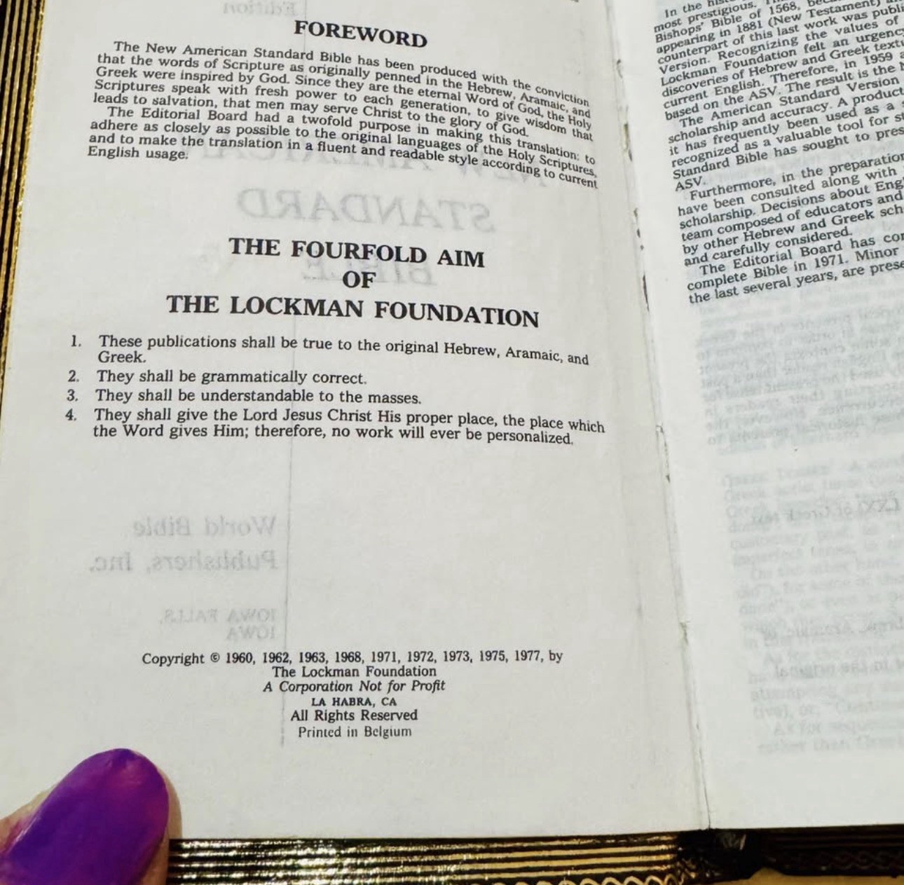 1977 Pocket Vintage New American Standard World Bible Publishers Red Letter