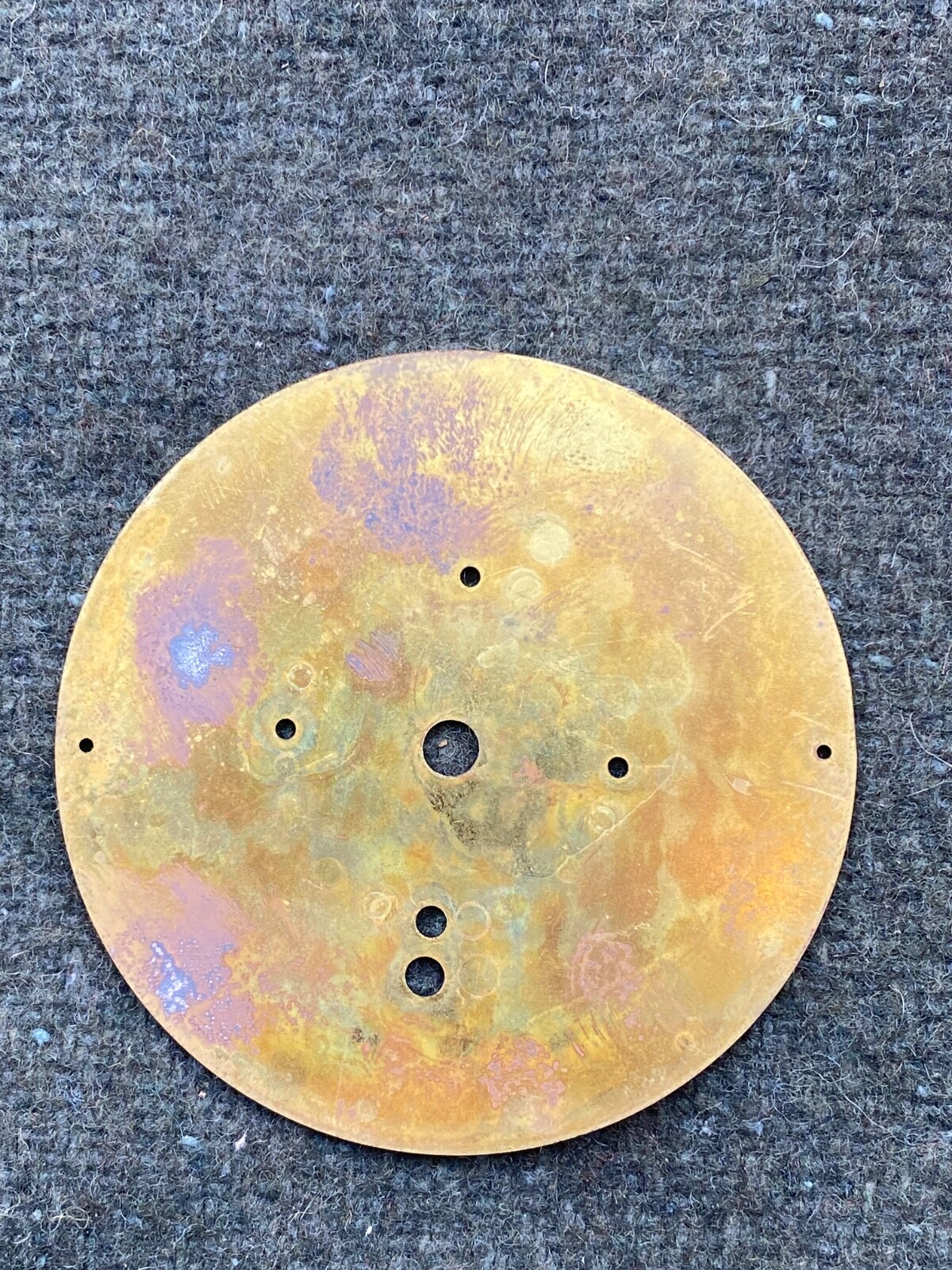 Original WW2 US Air Force Hamilton-Elgin 37500 Cockpit Elapsed Clock Dial - 1945