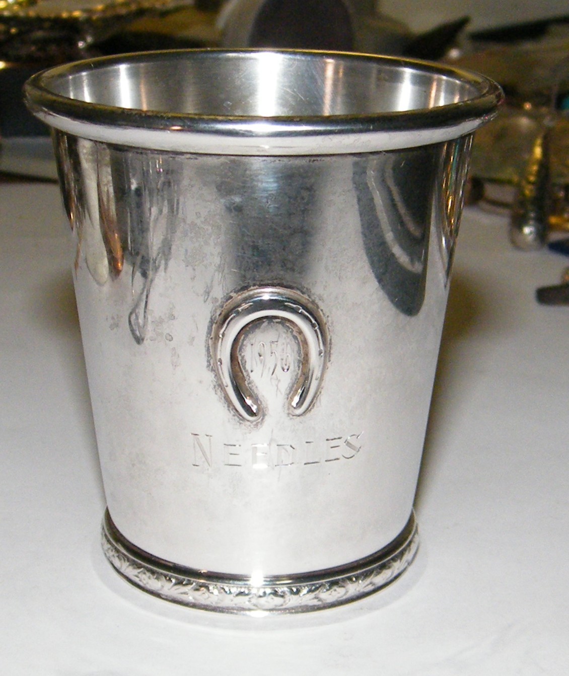Official 1956 Kentucky Derby 2 ounce Jigger Cup Sterling Silver--BWK