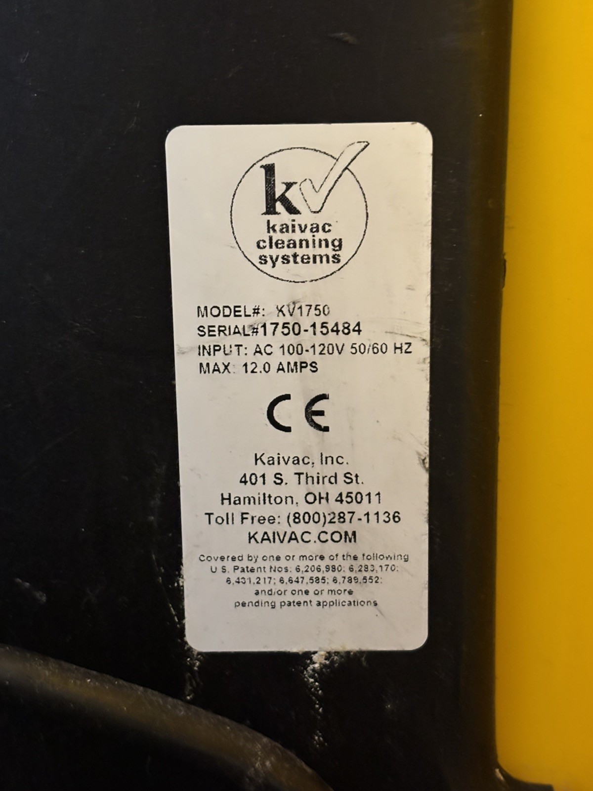 KaiVac 1750 Mid-Size No-Touch Cleaning System Machine, please read notes.