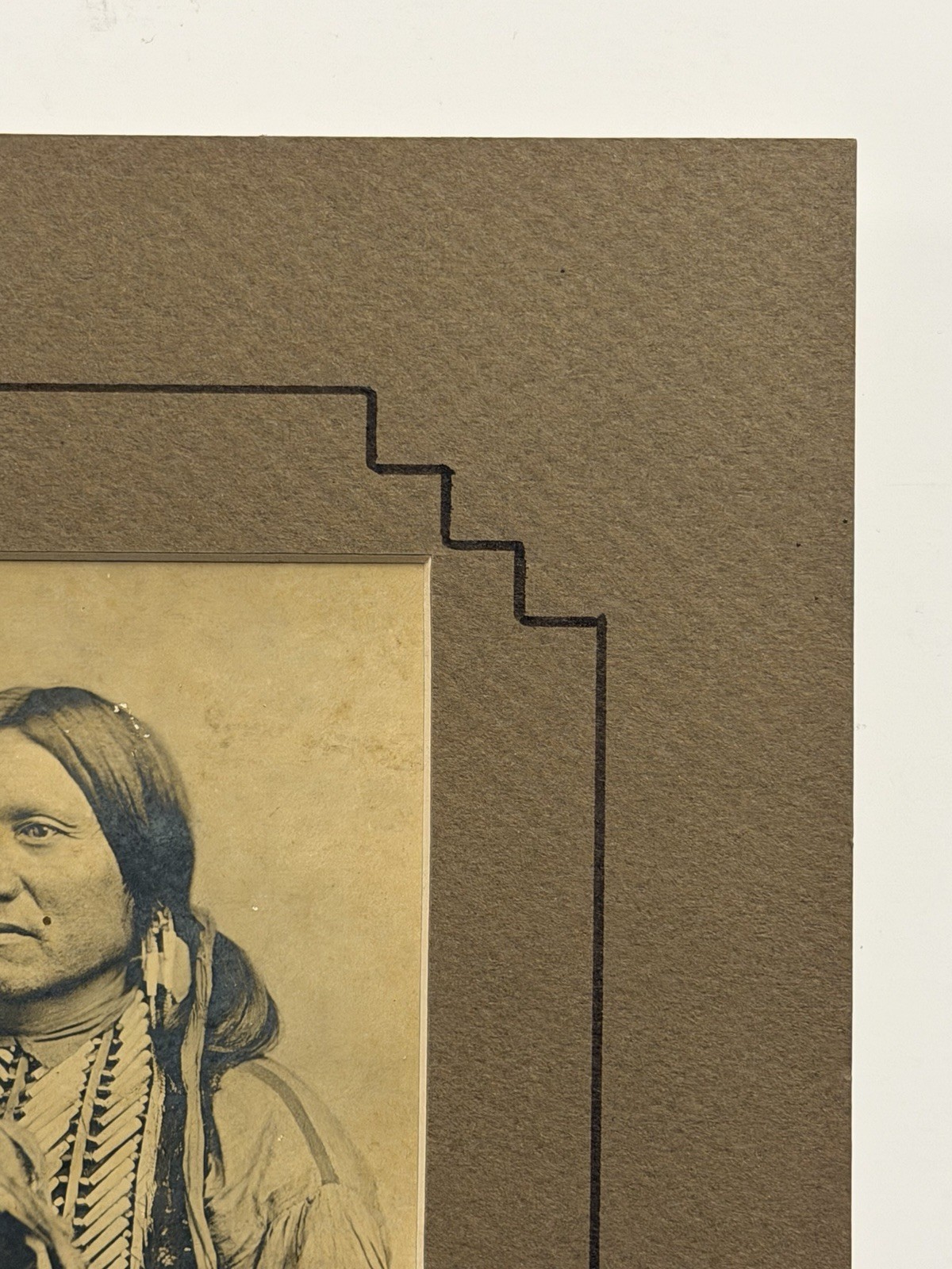 Antique Native Amerian Indian Photograph of Kicking Bird (Teneangop'te) Cheif