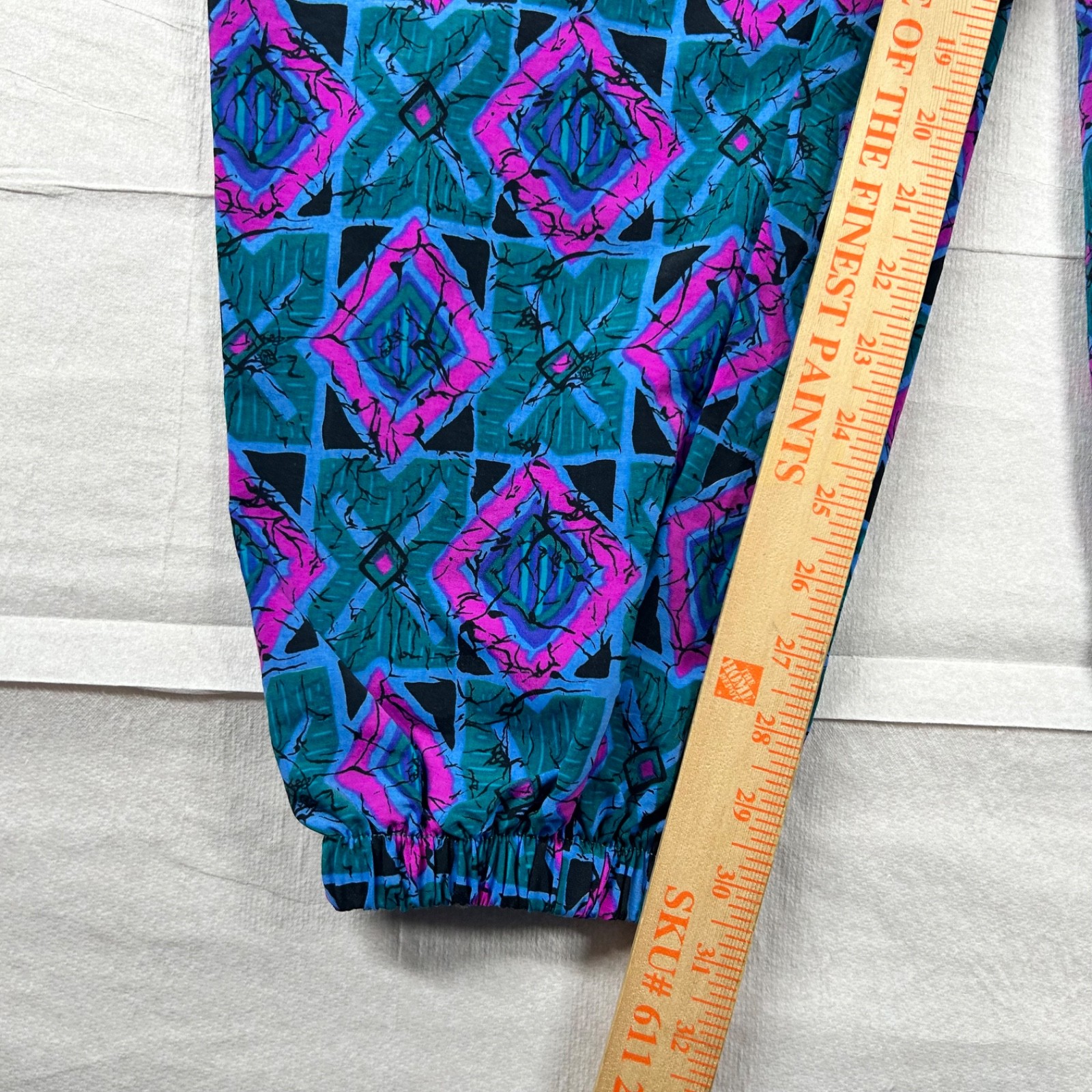 Vintage Sideout Pant Mens L Parachute Geometric Jams Hammer Beach Volleyball USA