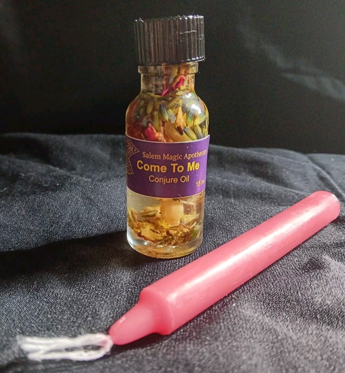 Come To Me Oil W/Candle, Wicca, Hoodoo, Voodoo, Magic, Oil Category: Controlling