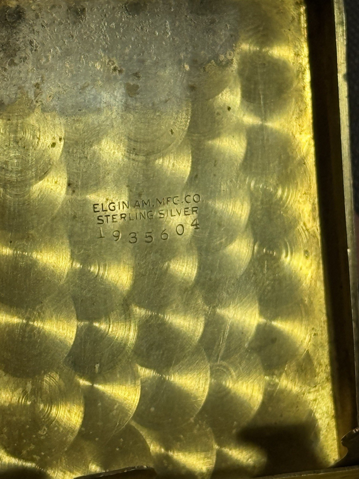 Antique Art Deco Period Elgin Sterling Silver Matchbook Holder Case