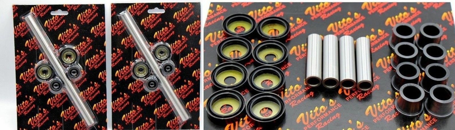 NEW Vito's UPPER LOWER a-arm bushing + caps Banshee Raptor 700 YFZ450 BOTH SIDES