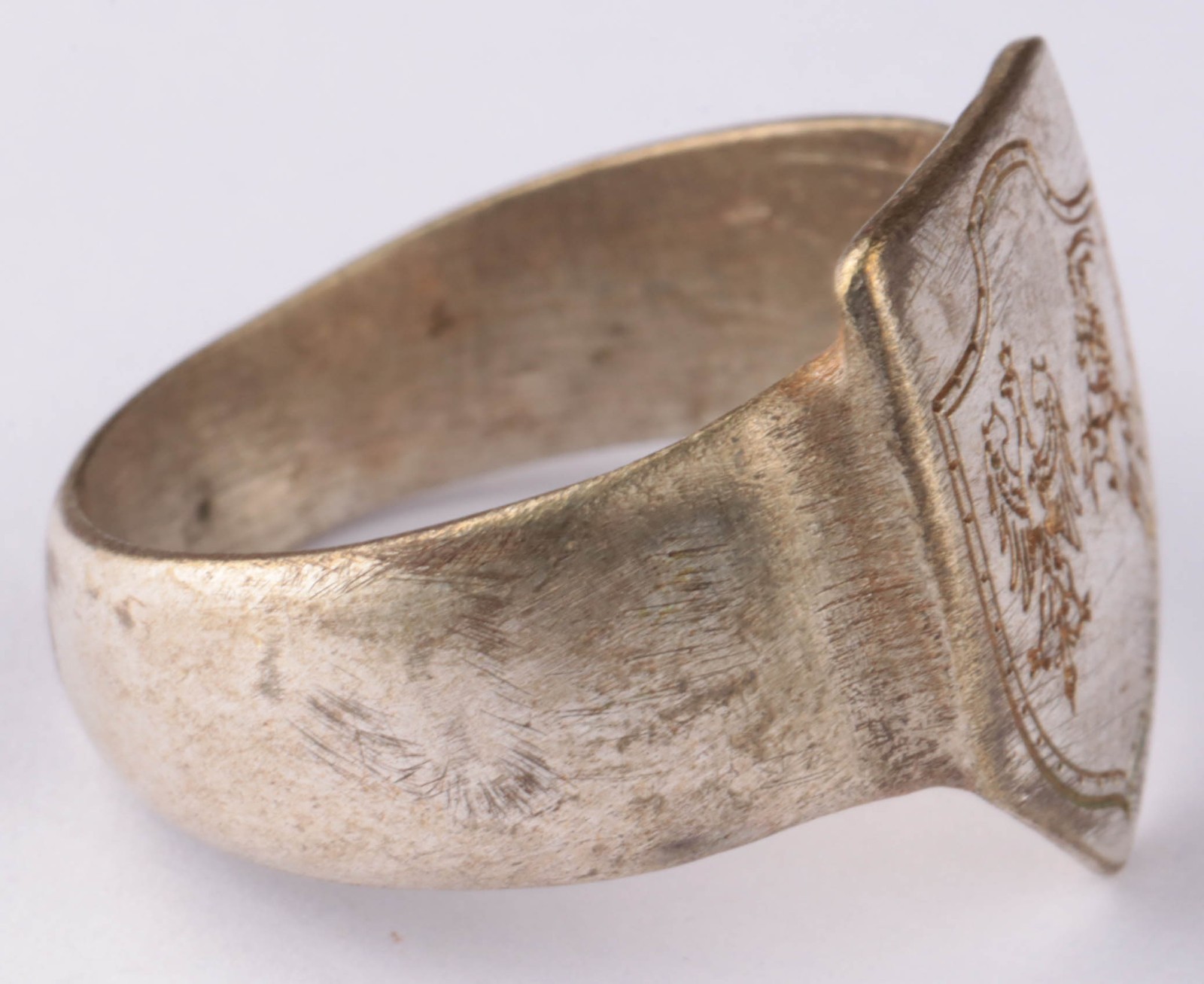 Ring Coat of arms Republic of Central Lithuania 1920–1922 Polish eagle Size 11.5