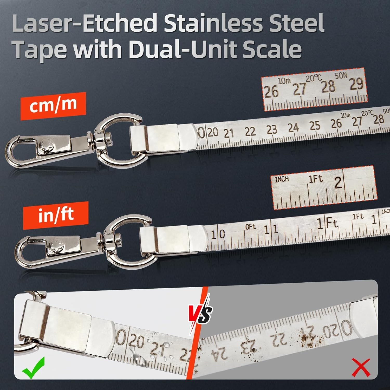 Oil Gauging Tape, Explosion-Proof Oil Tank Gauging Tapes, Stainless Steel Soundi