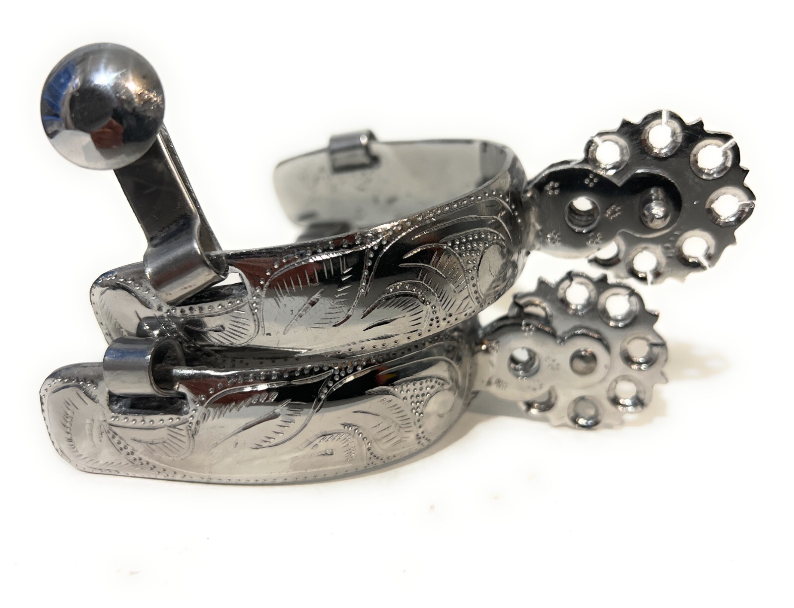 MEXICAN CHARRO SPURS. ESPUELAS CHARRAS. CHARRERIA. CHARRO SADDLE HORSE GEAR