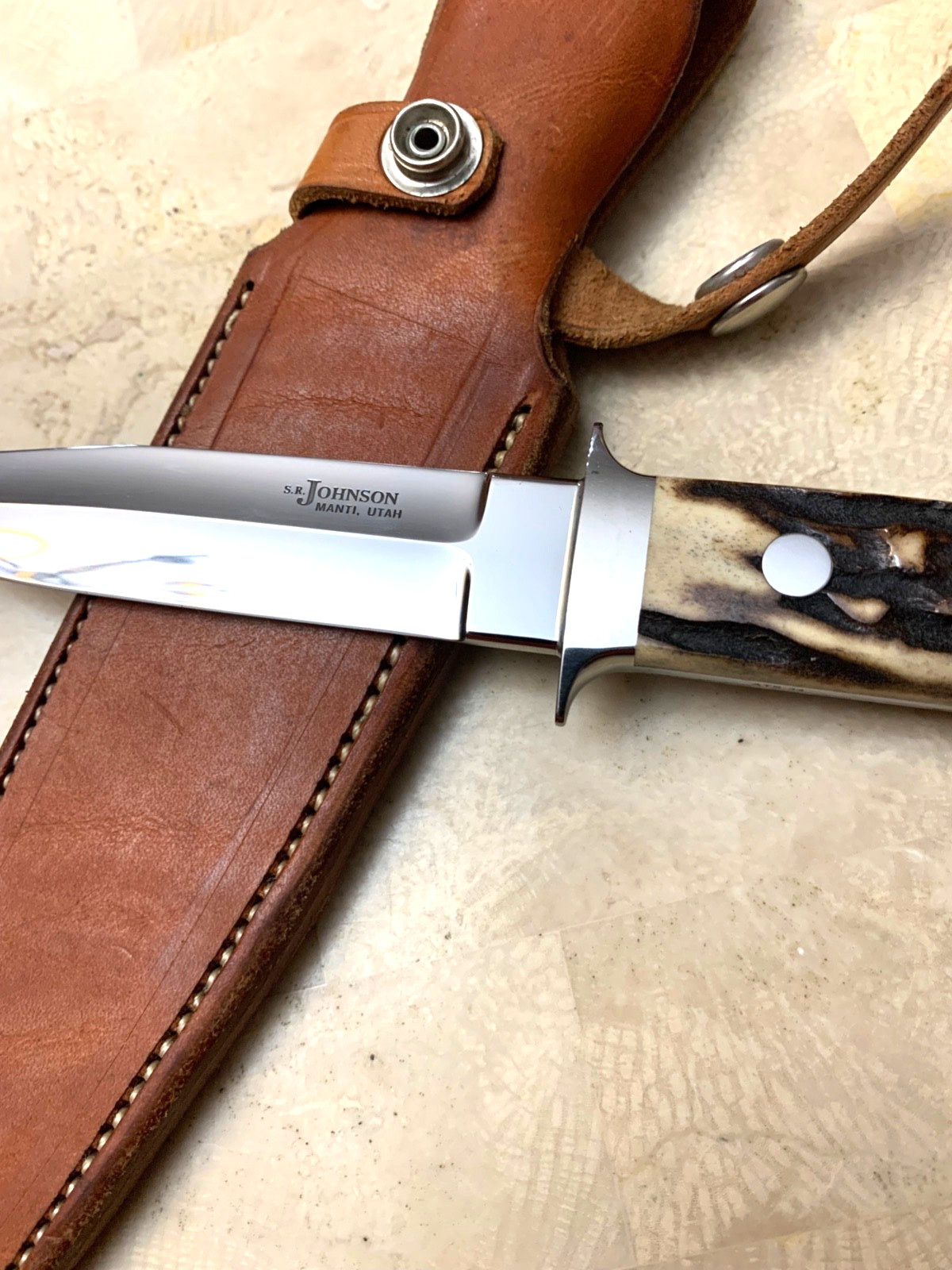 S.R Johnson- Loveless Style Beautiful Stag Handle Never Used