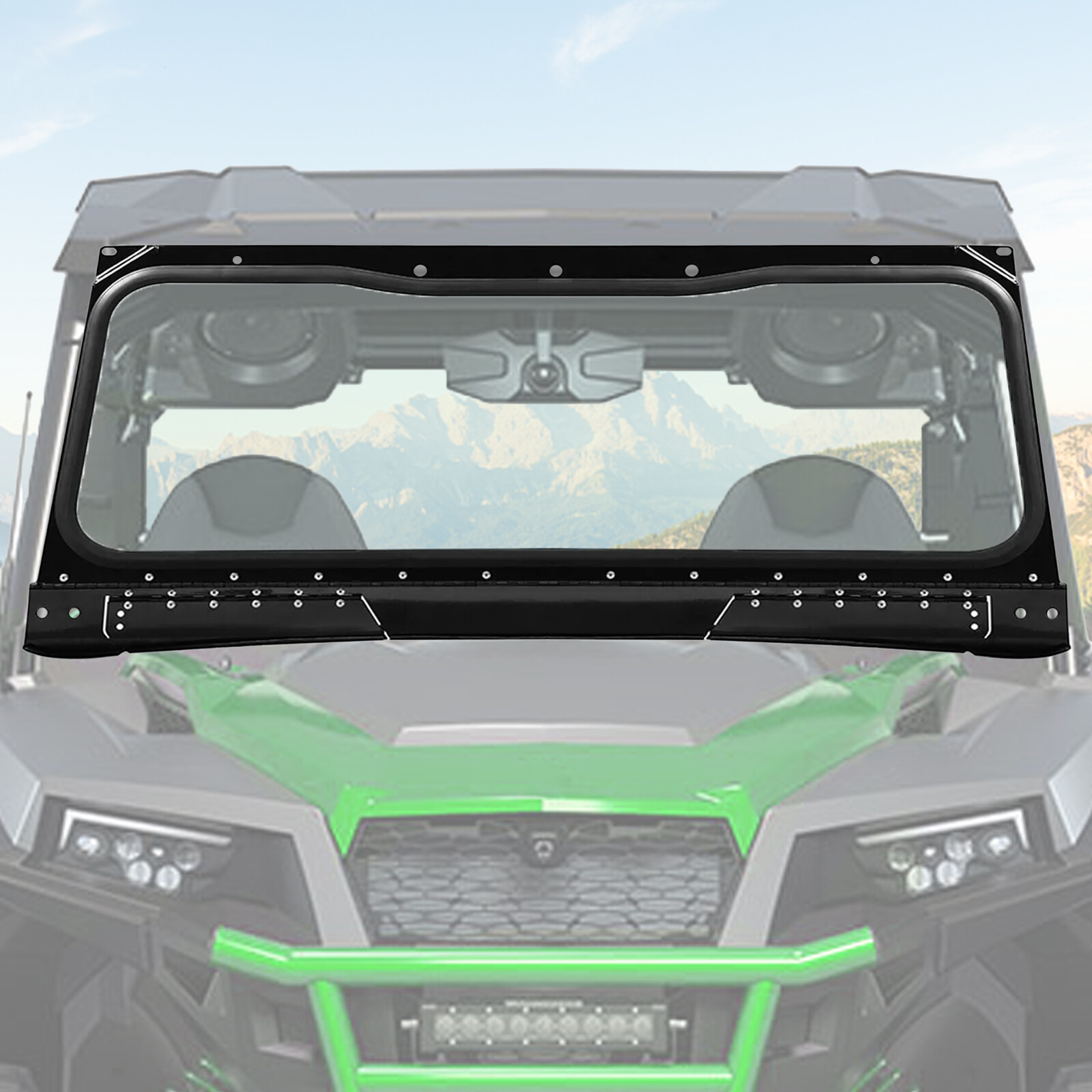 UTV Folding Front Glass Windshield For POLARIS GENERAL 1000/ 4 1000/ XP 4