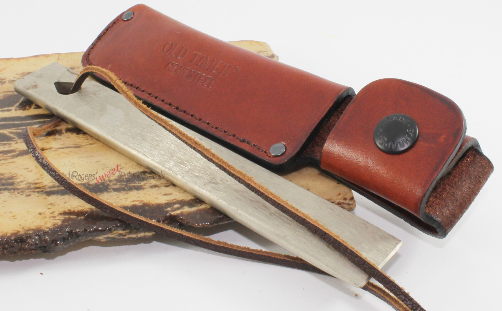 Schrade Old Timer HS1 Honesteel Knife Sharpener and Honing Steel Leather Sheath